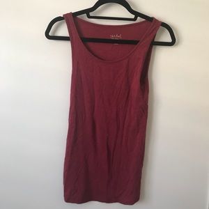 Isabel Maternity Scoop Neck Tank in Berry Heather
